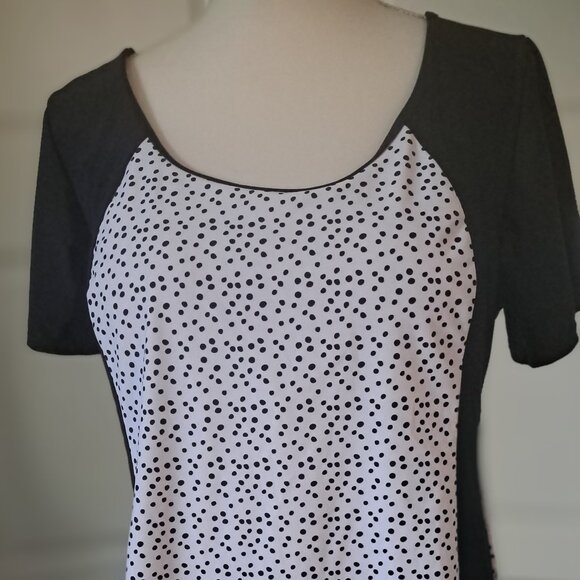 ECUPPER One Piece Swimsuit Plus Size Short Sleeve Tummy Shaping Skirted 3XL NWT - Picture 2 of 9